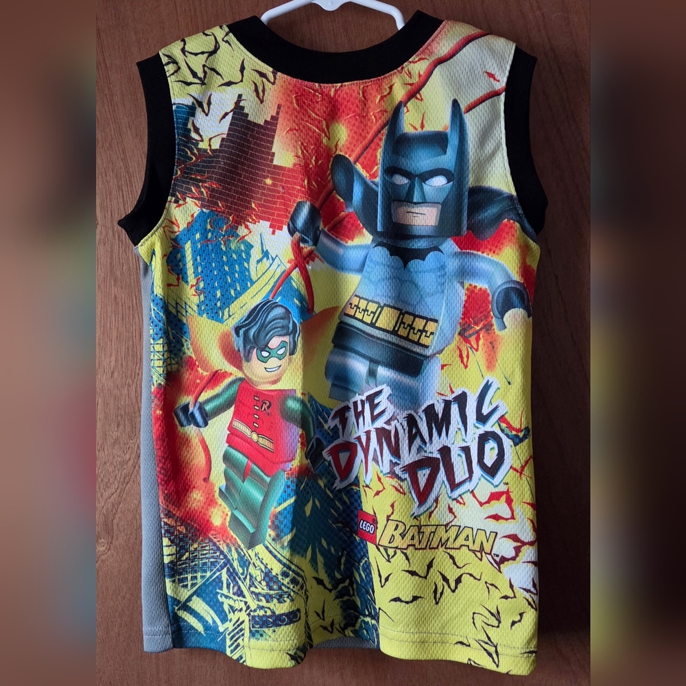 LEGO Dynamic Duo Tank Top with Batman and Robin & Shorts Sz 8